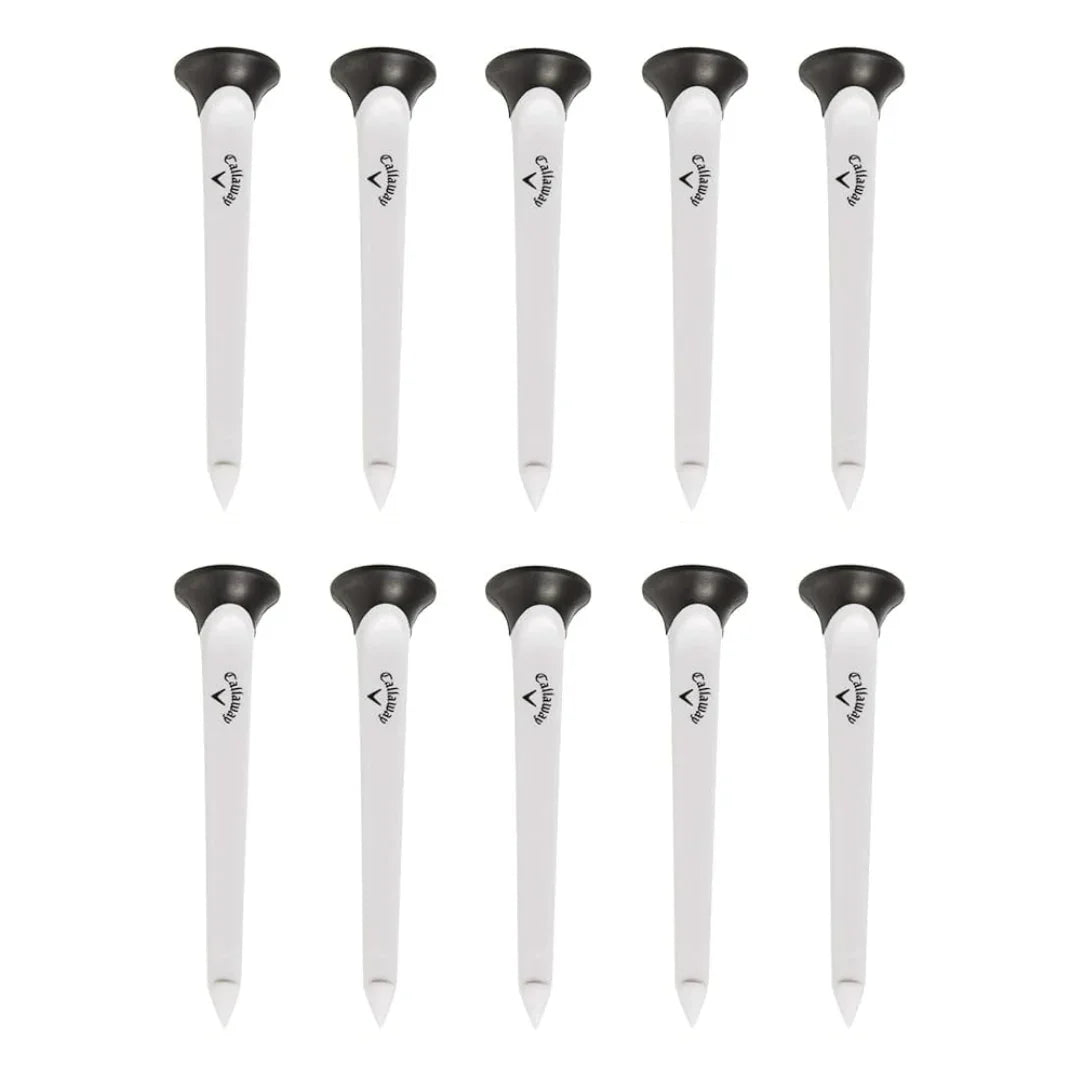 Ten Callaway Par Tees on white background